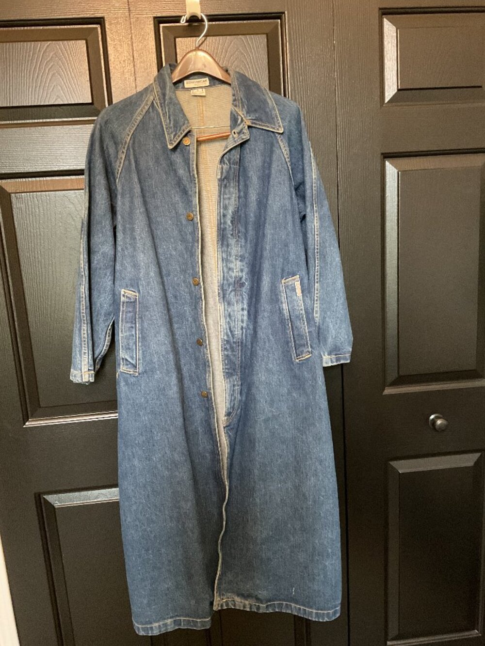 Vintage Denim Trench/Duster – S — Guess